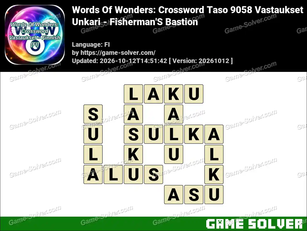 Words Of Wonders: Crossword Taso 9058 Vastaukset – Unkari – Fisherman’S Bastion